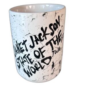 Janet Jackson State Of The World Tour 2017 White Black Graphic Ceramic Mug